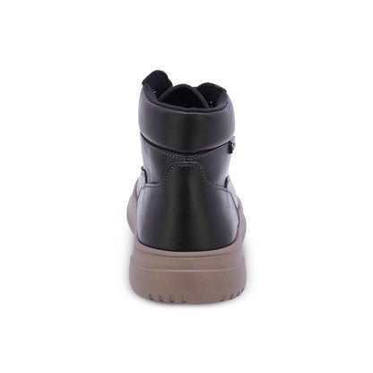 BOTA AUDAZ PARA NIÑO DE PIEL COLOR NEGRO RAPTOR CON AGUJETA