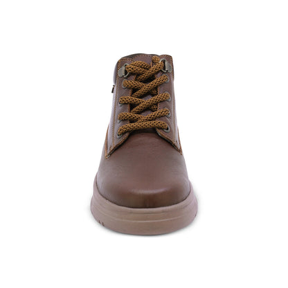 BOTA AUDAZ PARA NIÑO DE PIEL COLOR CAFÉ RAPTOR CON AGUJETA