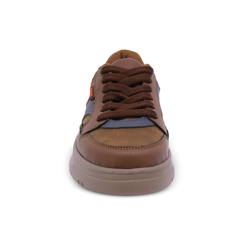 TENIS AUDAZ PARA NIÑO DE SINTÉTICO COLOR CAFÉ CLARO RAPTOR CON AGUJETA