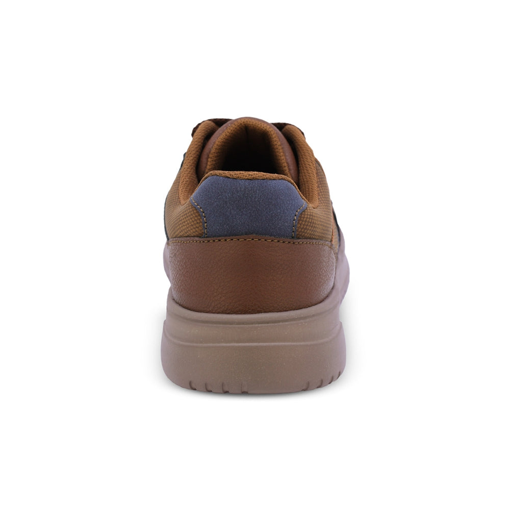TENIS AUDAZ PARA NIÑO DE SINTÉTICO COLOR CAFÉ CLARO RAPTOR CON AGUJETA