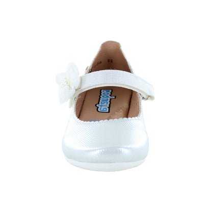 Balerina Coqueta para niña en sintético perla Miranda con flor decorativa