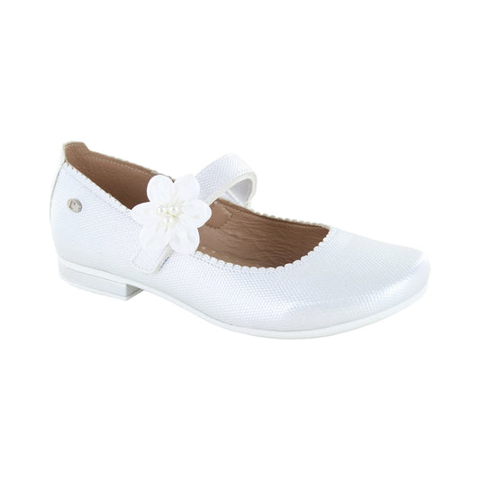 Balerina Coqueta para niña en sintético perla Miranda con flor decorativa