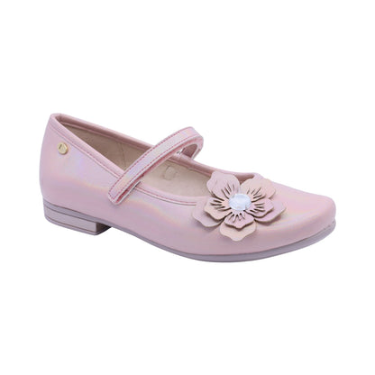 Balerina Coqueta para niña en sintético rosa Miranda con flor decorativa