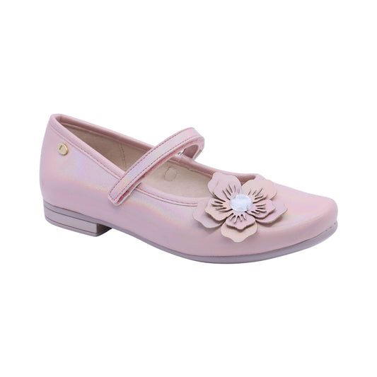 Balerina Coqueta para niña en sintético rosa Miranda con flor decorativa