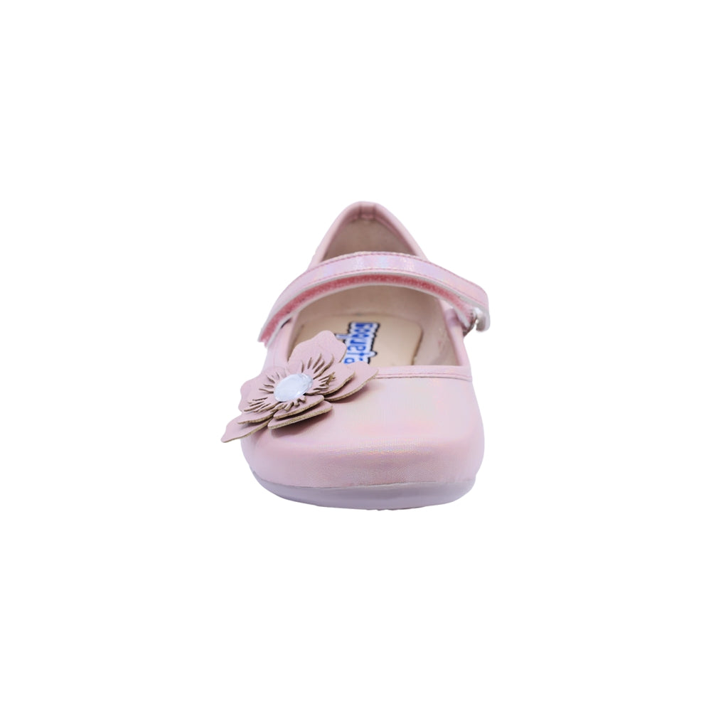 Balerina Coqueta para niña en sintético rosa Miranda con flor decorativa