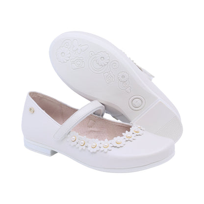 Balerina Coqueta para niña en sintético Perla Miranda con flores decorativas