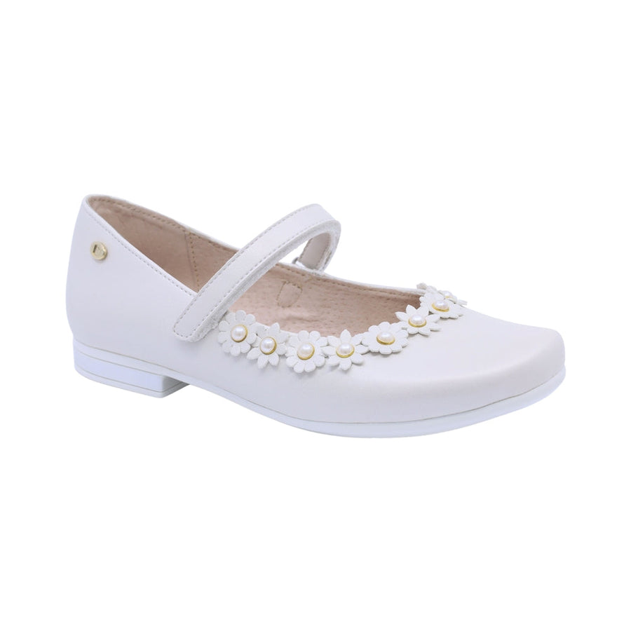 Balerina Coqueta para niña en sintético Perla Miranda con flores decorativas
