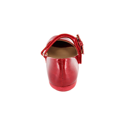 Balerina Coqueta para niña en sintético rojo Ximena con moño decorativo