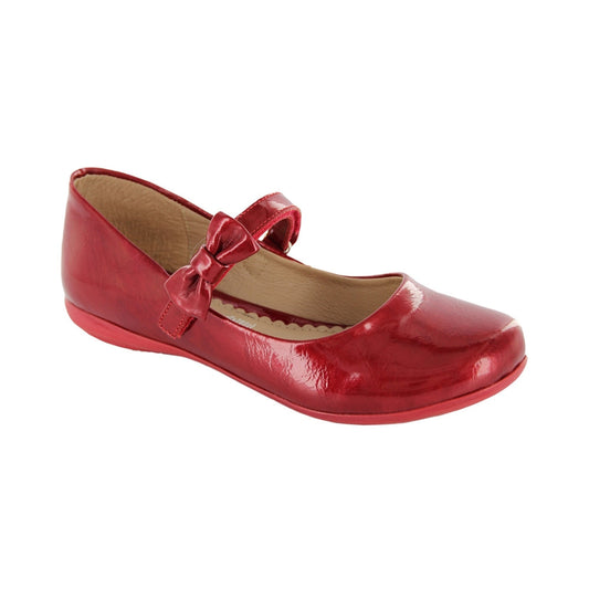 Balerina Coqueta para niña en sintético rojo Ximena con moño decorativo