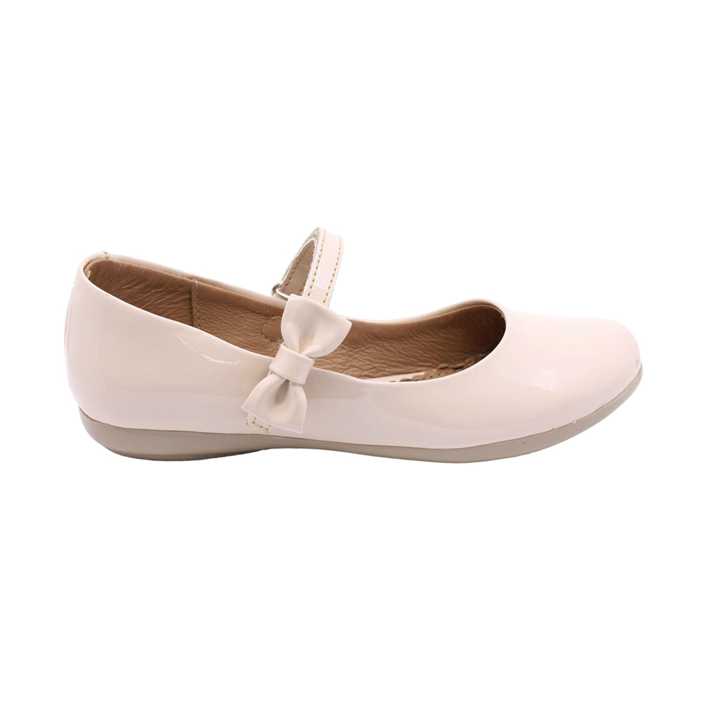 Balerina para niña Coqueta Sintética color Beige Ximena con moño