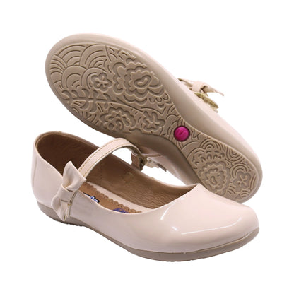 Balerina Coqueta para niña Sintética  Beige Ximena con moño