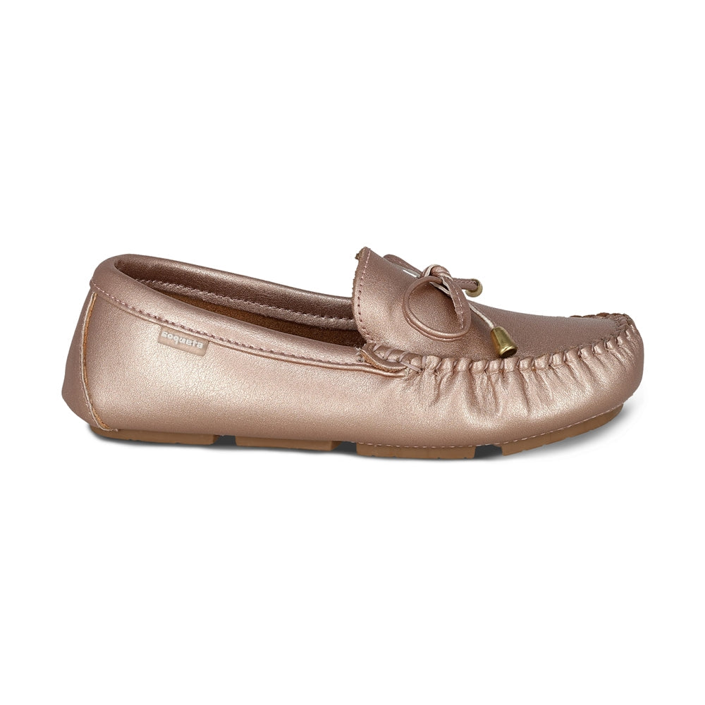 Zapato Coqueta para niña de piel oro rosado Ramiro con suela cómoda