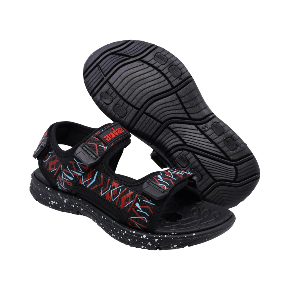 Sandalia Audaz para niño en sintético negro Fifty-seven con diseño estampado