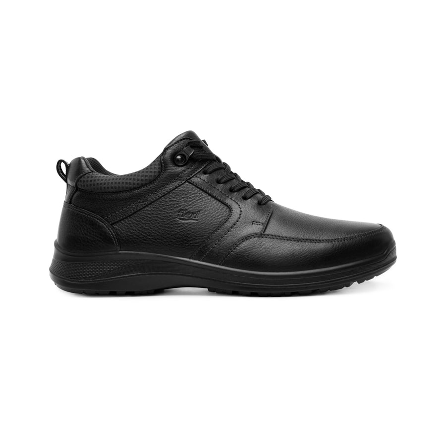 Botín Casual Flexi para Hombre con Amarre Frontal Estilo 50816 Negro