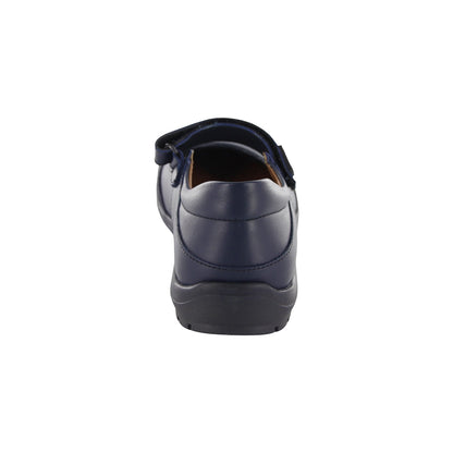 Zapato escolar Coqueta para niña en piel azul marino Danna anti-raspaduras
