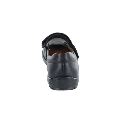 Balerina Coqueta para niña en piel  negro Vanessa con moño decorativo