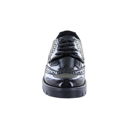Zapato Escolar Coqueta para niña en charol negro Florence con agujeta