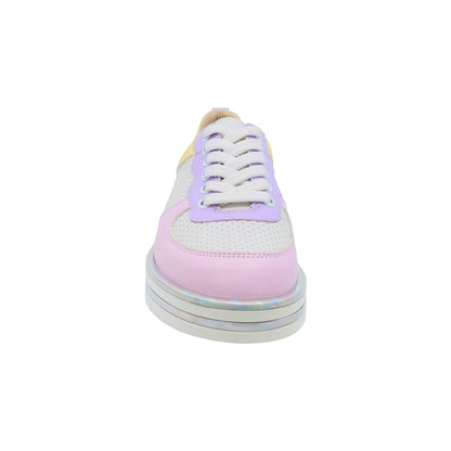 Cerrado Coqueta para niña en sintético multi Nora con perforaciones decorativas