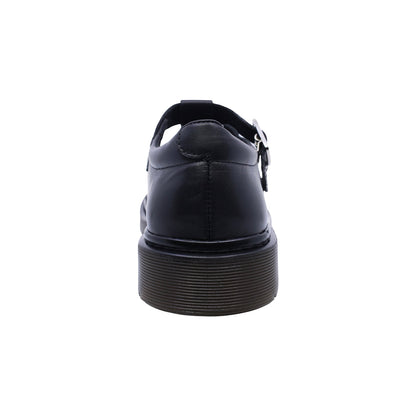 Zapato escolar Coqueta para niña de piel negro Martín con diseño tipo T