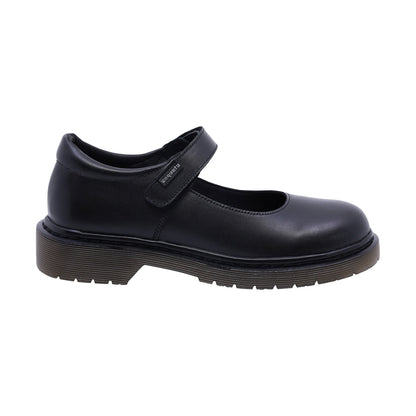 Zapato escolar Coqueta para niña de piel negro Martín con suela robusta
