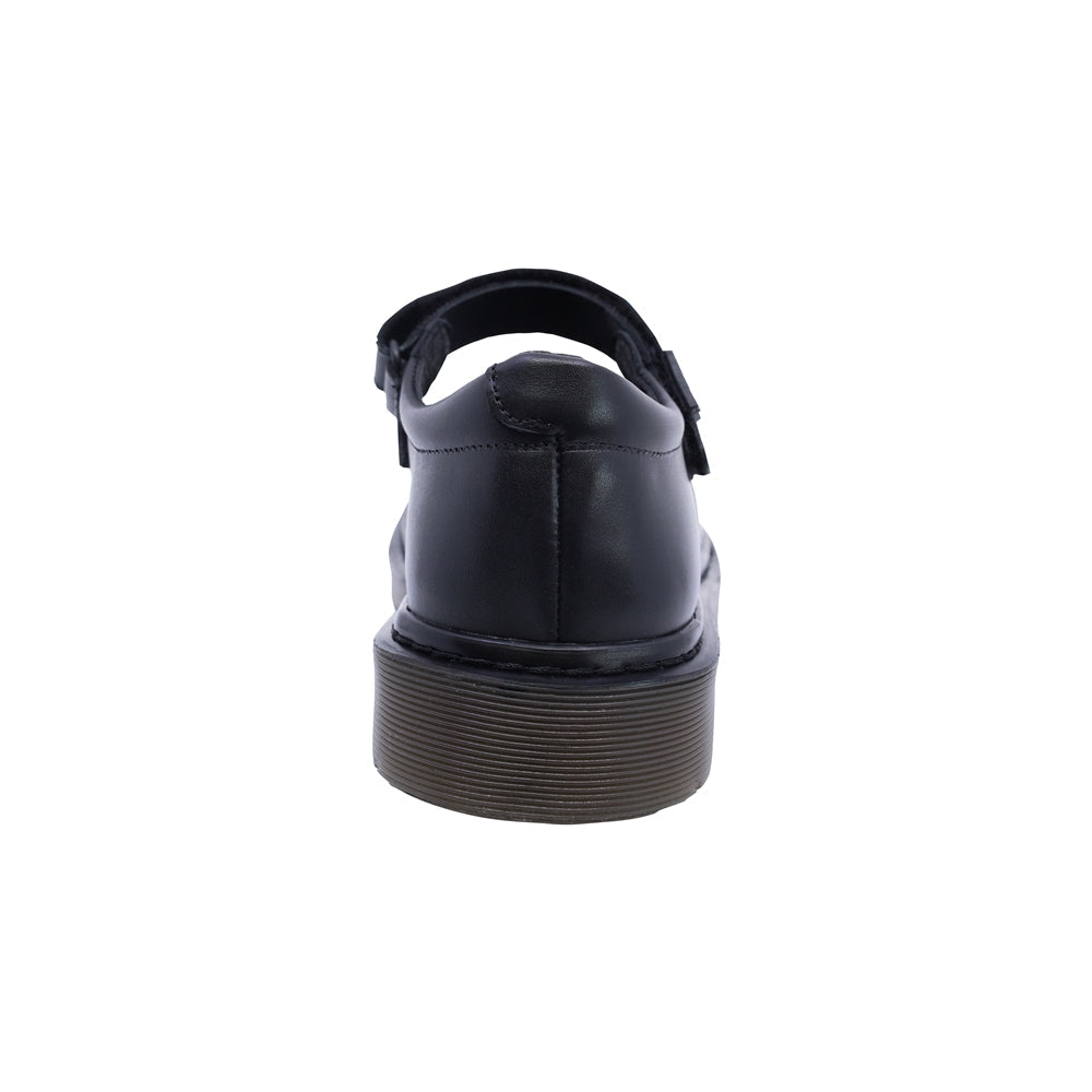 Zapato escolar Coqueta para niña de piel negro Martín con suela robusta