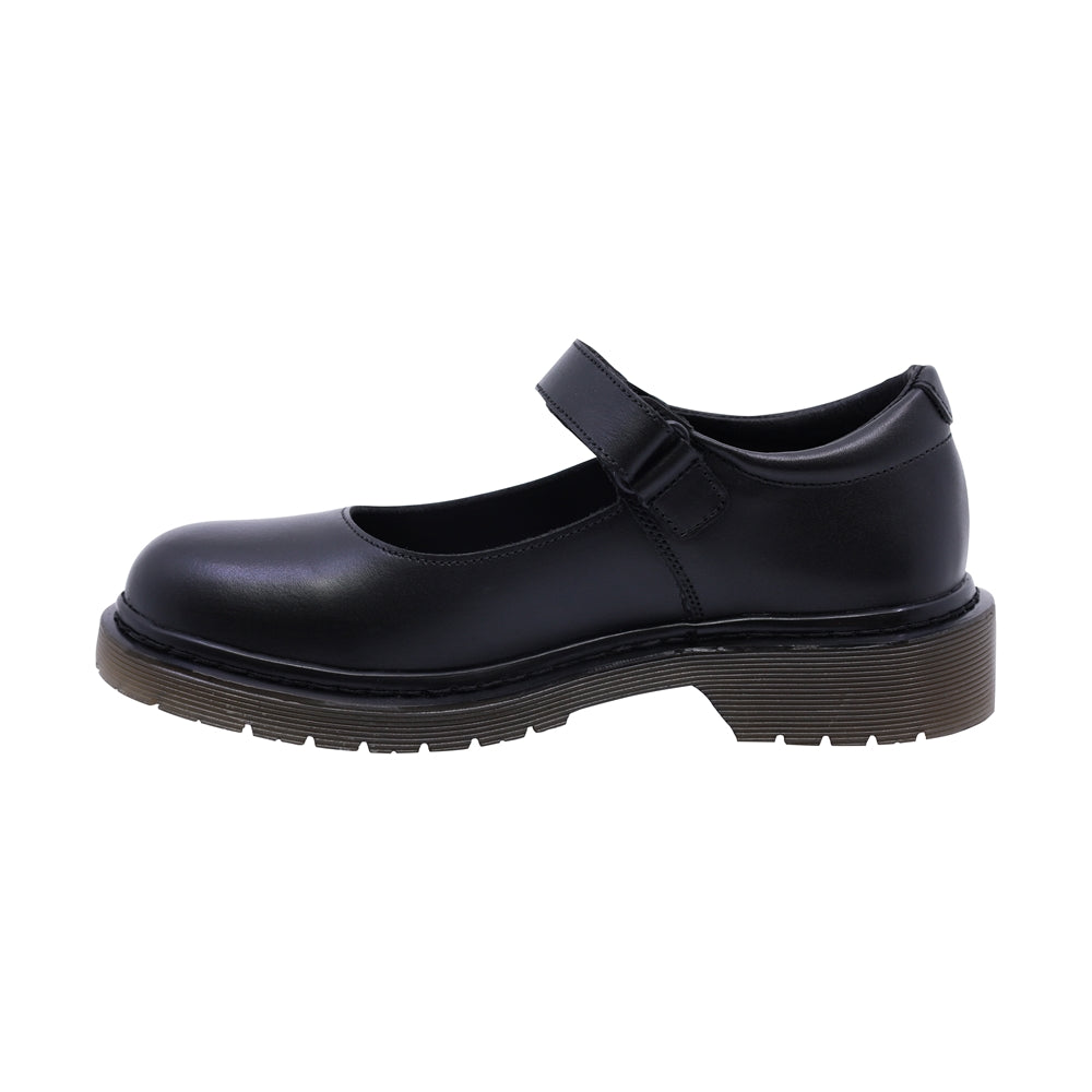 Zapato escolar Coqueta para niña de piel negro Martín con suela robusta
