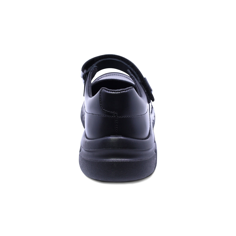 Zapato escolar Coqueta para niña de piel negro Balu con puntera antiraspaduras
