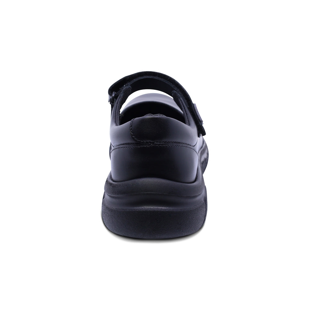 Zapato escolar Coqueta de piel color negro Balu con tira de contacto