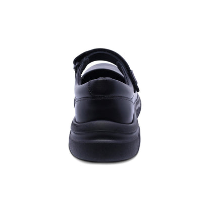 Zapato escolar Coqueta de piel color negro Balu con tira de contacto
