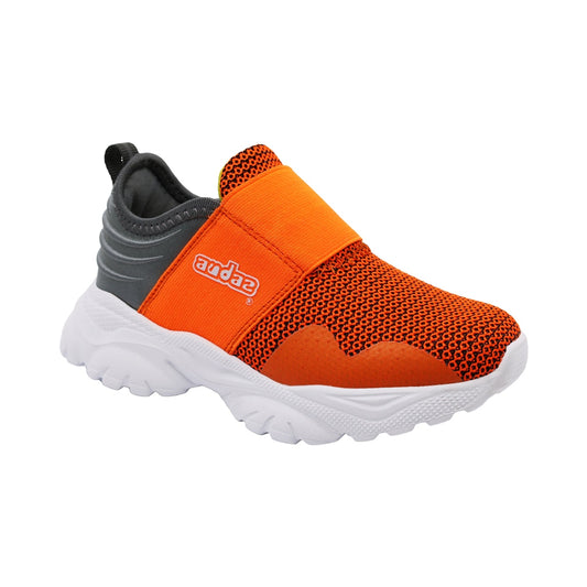 Tenis Audaz para niño en textil naranja Two con elástico ajustable