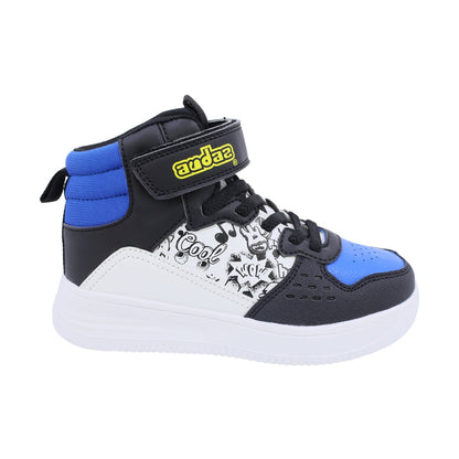 Tenis Audaz para niño en sintético negro Two con diseño de cómic