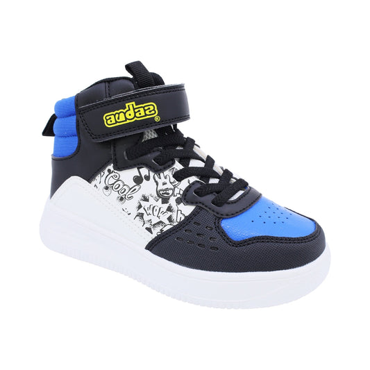 Tenis Audaz para niño en sintético negro Two con diseño de cómic