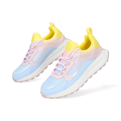 SNEAKER SPORT DAMA 608802 AZUL/AMARILLO CAPA DE OZONO