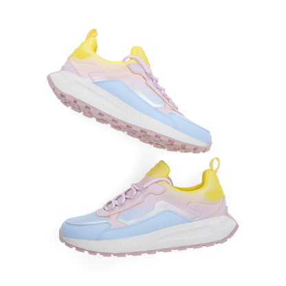 SNEAKER SPORT DAMA 608802 AZUL/AMARILLO CAPA DE OZONO