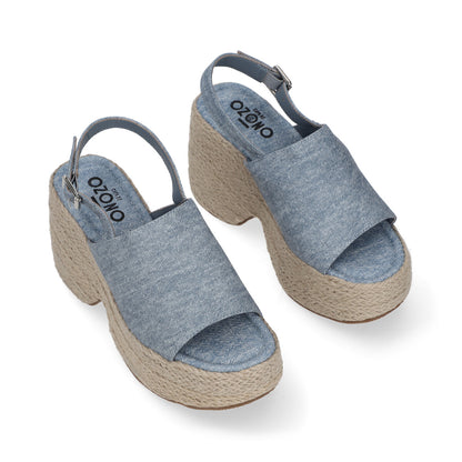 SANDALIA CASUAL DAMA 612401 AZUL CAPA DE OZONO