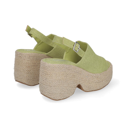 SANDALIA CASUAL DAMA 612401 VERDE CAPA DE OZONO