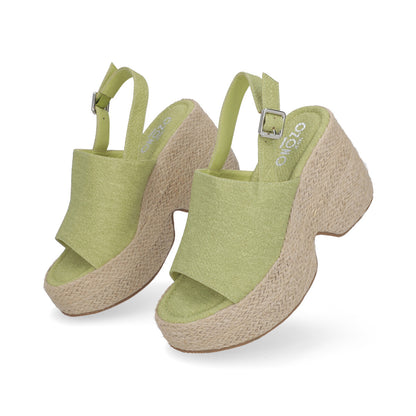 SANDALIA CASUAL DAMA 612401 VERDE CAPA DE OZONO