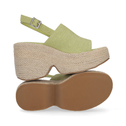 SANDALIA CASUAL DAMA 612401 VERDE CAPA DE OZONO