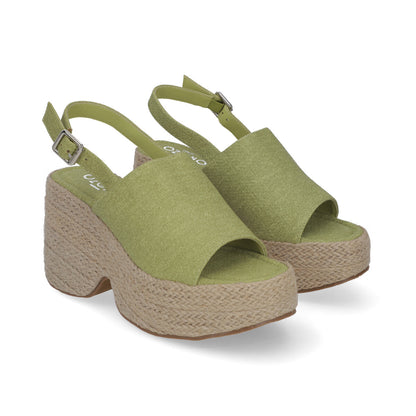 SANDALIA CASUAL DAMA 612401 VERDE CAPA DE OZONO