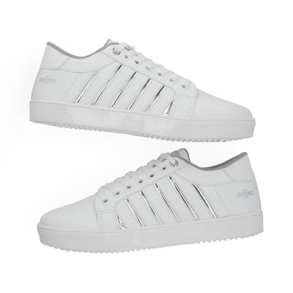 SNEAKER SPORT DAMA 620101 BLANCO/PLATA CAPA DE OZONO
