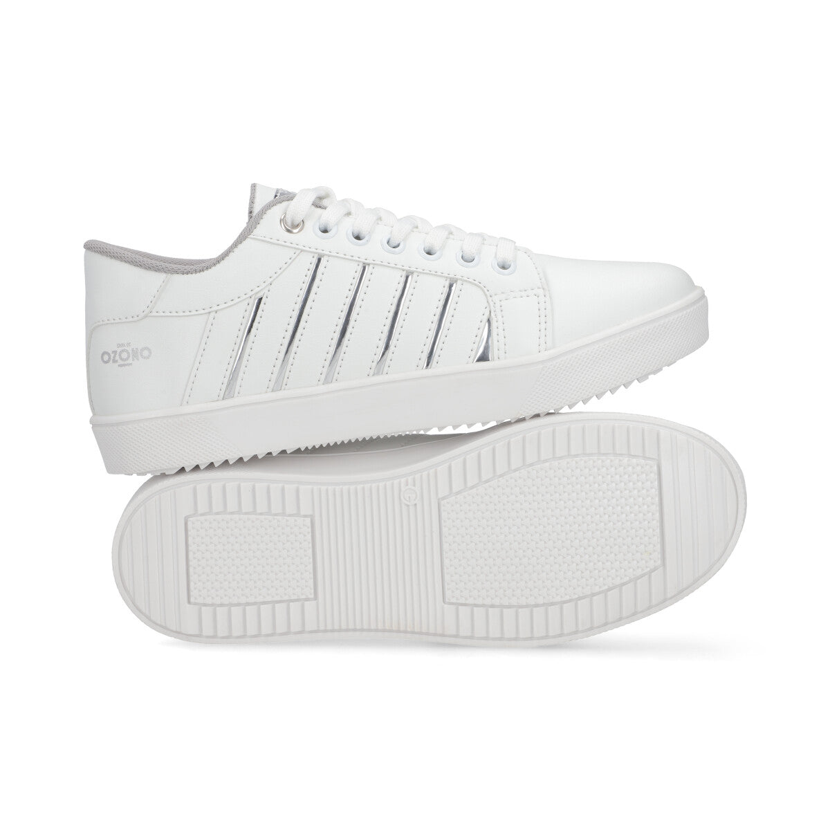SNEAKER SPORT DAMA 620101 BLANCO/PLATA CAPA DE OZONO