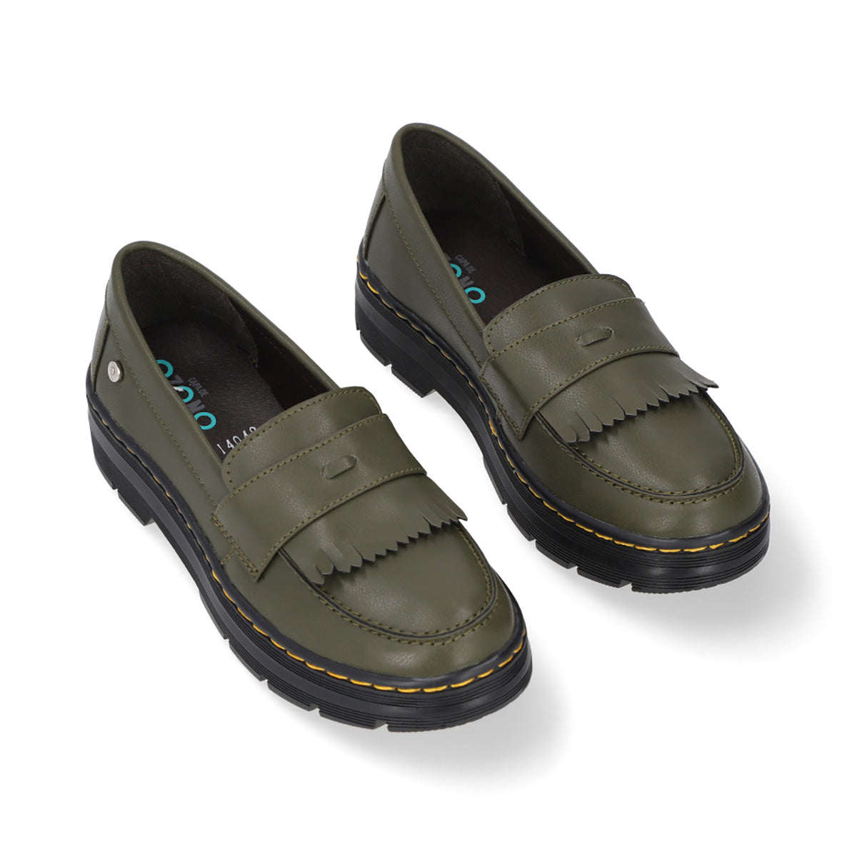MOCASIN CASUAL DAMA 621205 OLIVO CAPA DE OZONO