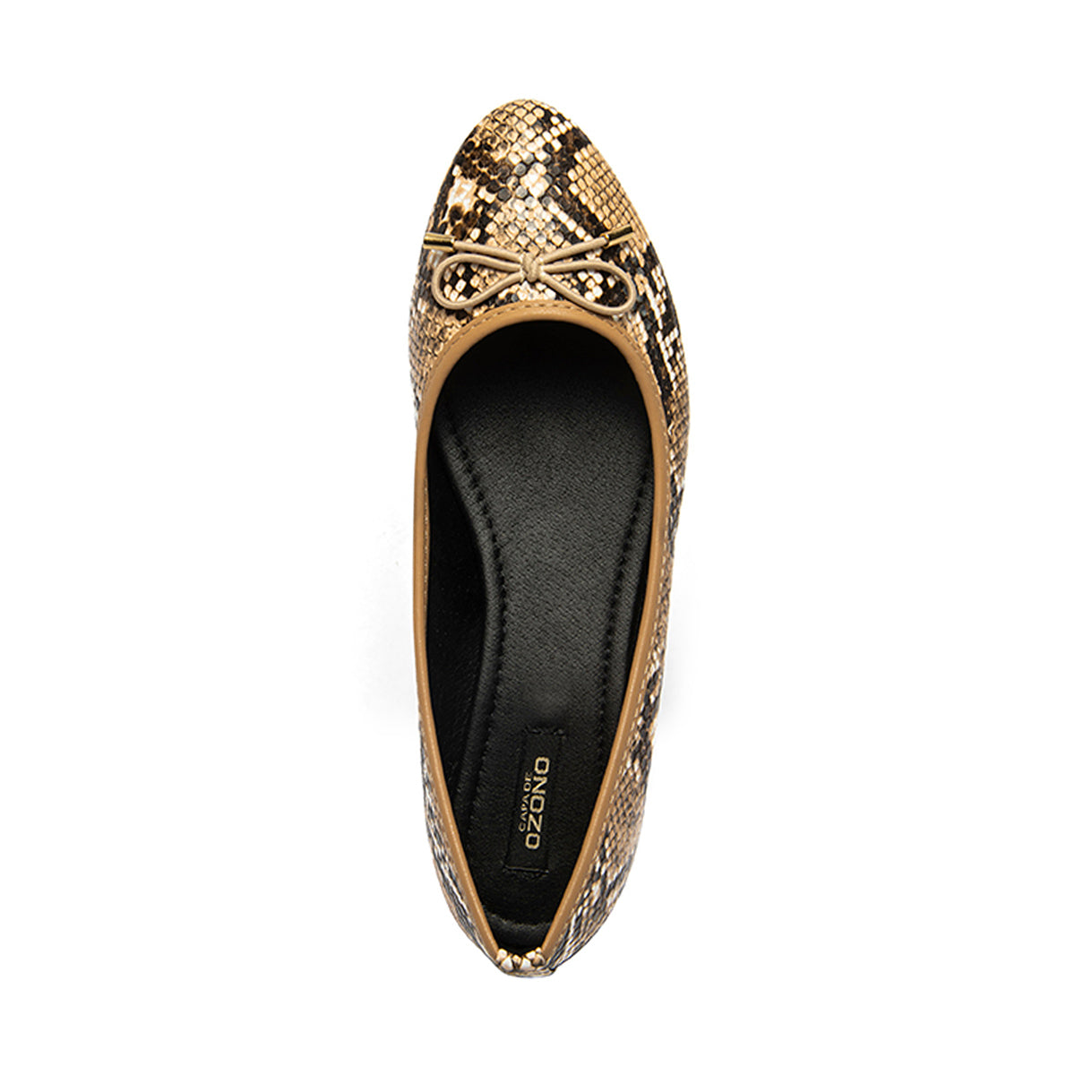BALERINA CASUAL DAMA 621502 VÍBORA BEIGE CAPA DE OZONO