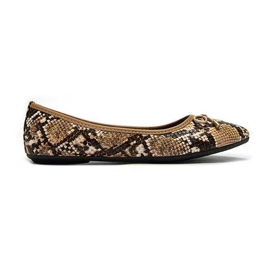 BALERINA CASUAL DAMA 621502 VÍBORA BEIGE CAPA DE OZONO