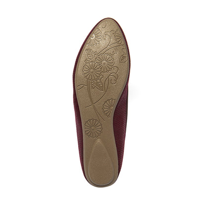 BALERINA CASUAL DAMA 621502 VINO CAPA DE OZONO
