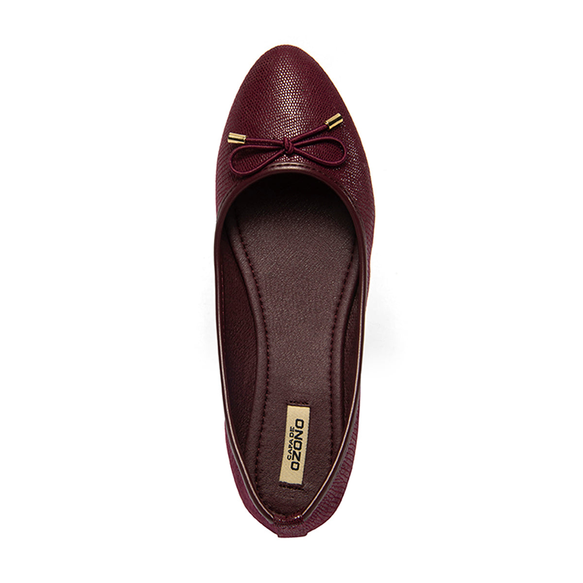 BALERINA CASUAL DAMA 621502 VINO CAPA DE OZONO