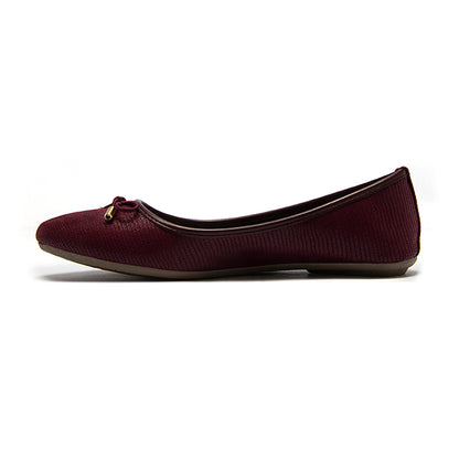BALERINA CASUAL DAMA 621502 VINO CAPA DE OZONO