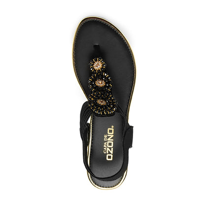 SANDALIA CASUAL DAMA 621601 NEGRO CAPA DE OZONO