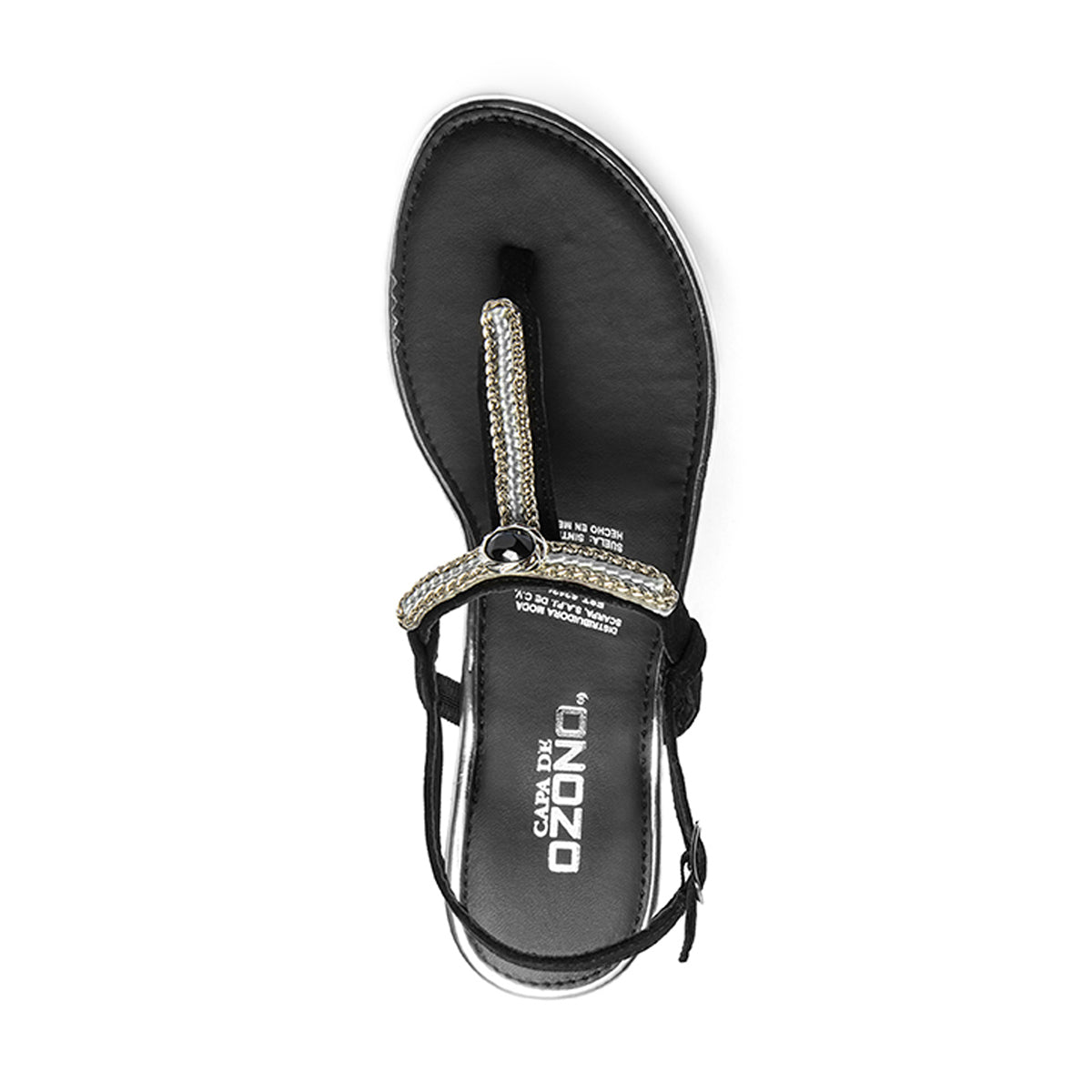 SANDALIA CASUAL DAMA 621604 NEGRO CAPA DE OZONO