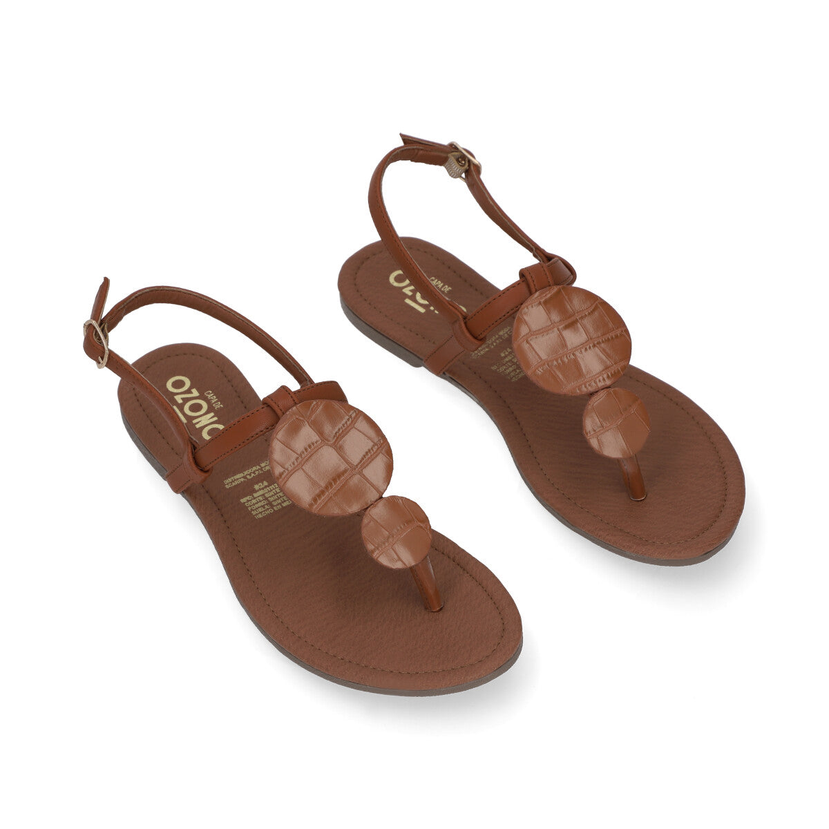 SANDALIA CASUAL DAMA 621607 CAMEL CAPA DE OZONO